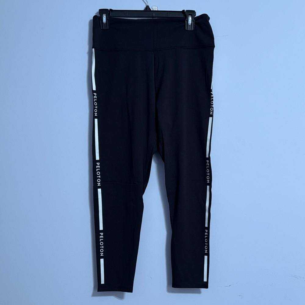 Peloton Black Joggers with White Side Stripe